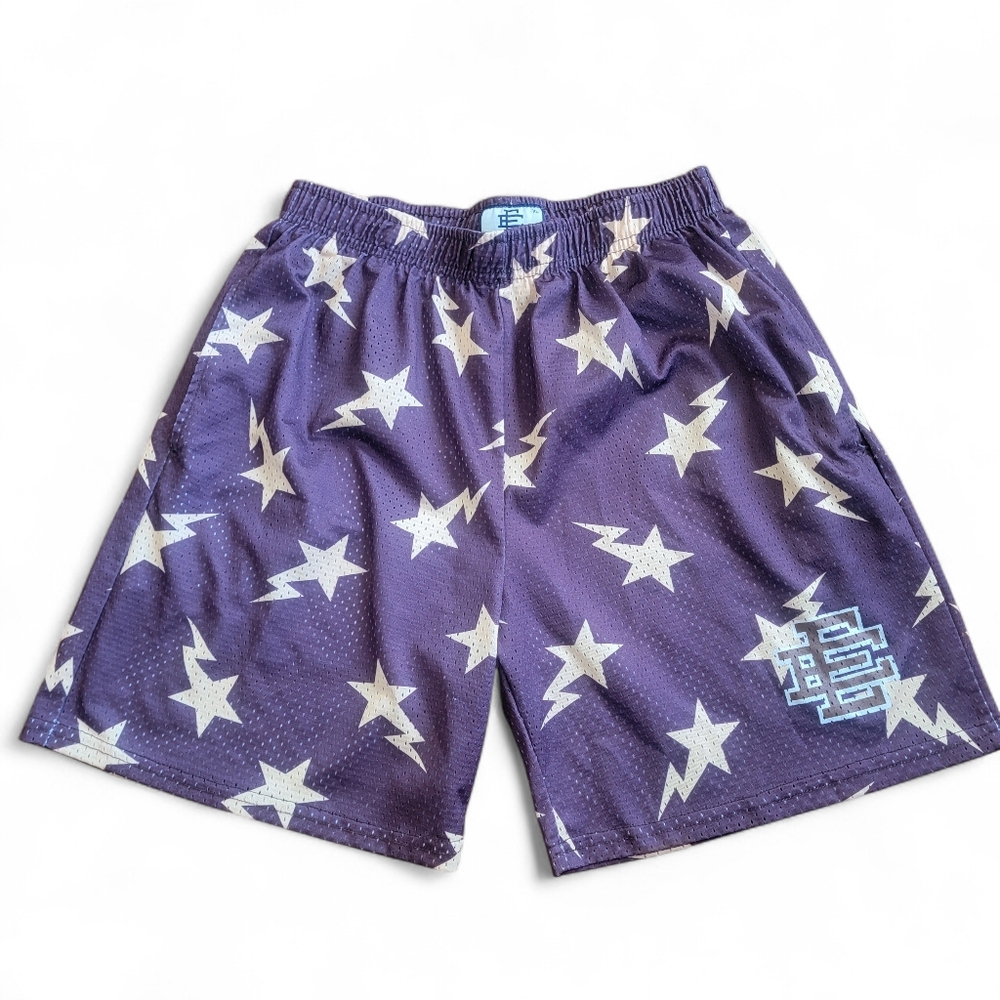 Eric Emanuel Star Patterned Shorts Set - Light Bl… - image 2